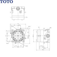 TBN01001J TOTO ホテル用埋め込み形シャワー 壁付サーモスタット混合水栓 埋込式 埋込部 送料無料